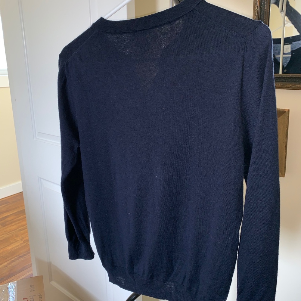 SOLD J Crew Navy Bouquet Cardigan Sweater S - Picture 4 of 6